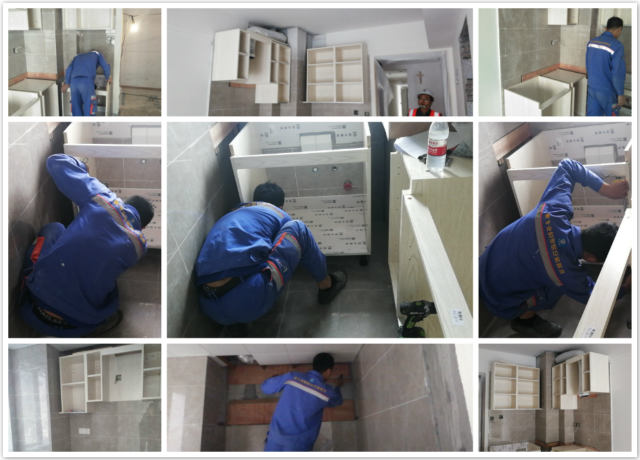 左右手和健云谷櫥柜安裝工程火熱進(jìn)行中！
