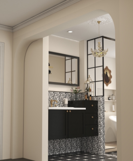 北歐風格家具介紹：復古花磚絕美了！懸掛式浴室柜也能很復古