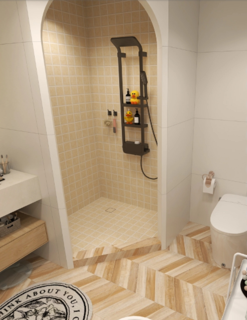 浴室裝修設(shè)計，領(lǐng)略磚砌淋浴房的美！