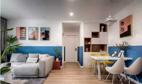 室內(nèi)中式裝修案例：簡(jiǎn)美式三居裝修案例，客廳陽(yáng)臺(tái)的收納柜好看又實(shí)用！