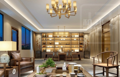 現(xiàn)代別墅設(shè)計裝修：新中式別墅設(shè)計怎么搭配窗簾色彩？